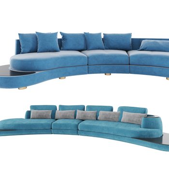 现代异形多人沙发3d模型