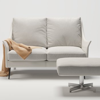 Flexform 现代沙发脚凳组合