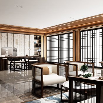 新中式董事长办公室