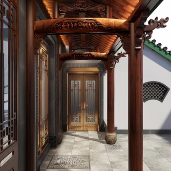 新中式门头走廊