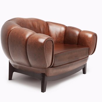 现代单人皮质沙发组合