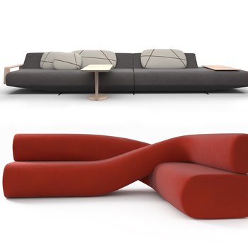 现代沙发组合3d模型