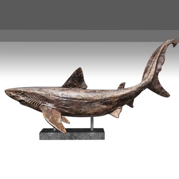 现代鲨鱼雕塑摆件su模型