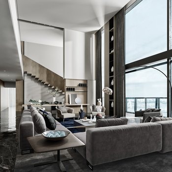 丹健&安奥拉设计 现代客厅
