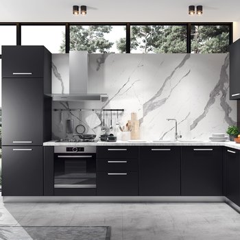 现代高级灰厨房3d模型