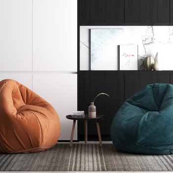 现代懒人沙发椅3d模型