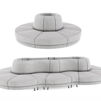 现代商场异形沙发3d模型