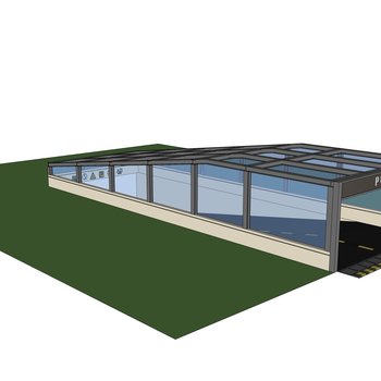 现代地下车库出入口