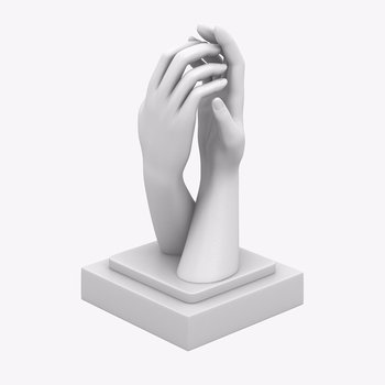 现代手石膏像