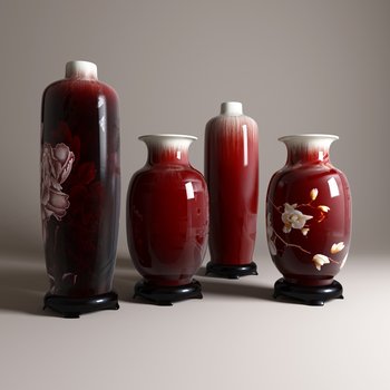 新中式花瓶摆件3d模型