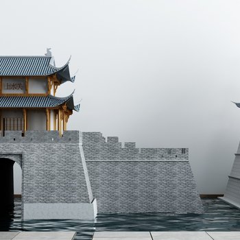 古建护城墙城墙3d模型