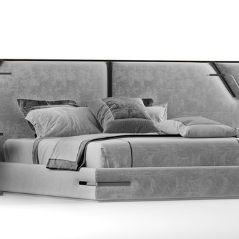 现代床具组合3d模型