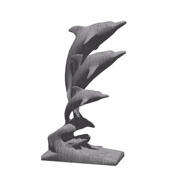 现代海豚石雕