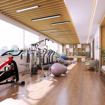 新中式老年活动中心健身房3d模型