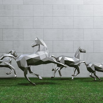 抽象马雕塑