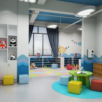 幼儿园亲子早教室3d模型