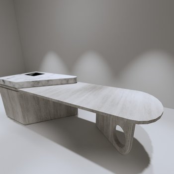 现代异形餐桌吧台岛台