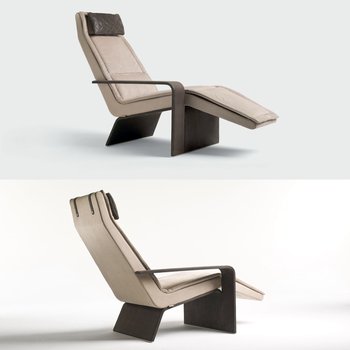 现代躺椅3d模型