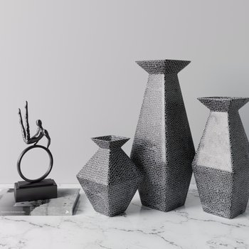 现代简约陶瓷几何花瓶
