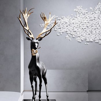 鹿雕塑3d模型