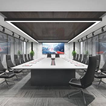 现代办公会议室3d模型