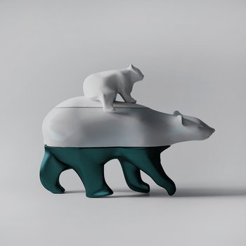 北极熊雕塑装饰摆件