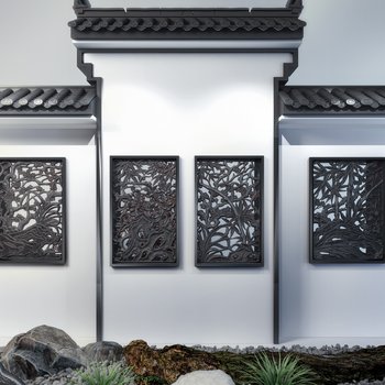 新中式景观马头墙