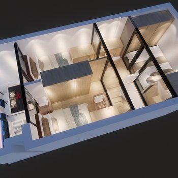 现代简约公寓su模型