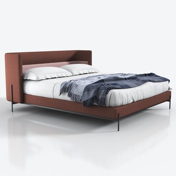 意大利Busnelli 现代双人床3d模型