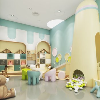 北欧儿童娱乐空间3d模型
