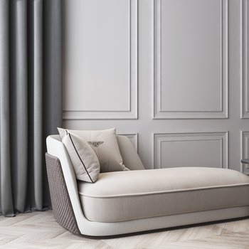 意大利 flexform 现代贵妃椅圆几饰品