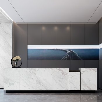 现代售楼处接待台销控台