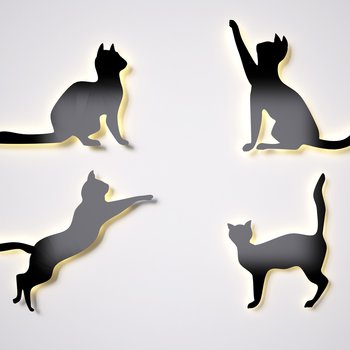 现代猫咪墙饰壁灯