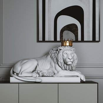 现代狮子王雕塑3d模型