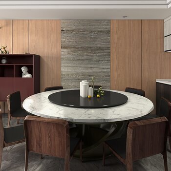 辉宇设计新作 现代餐厅3d模型