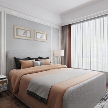 飞视设计 现代卧室 3d模型