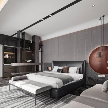 唐忠汉 现代卧室3d模型