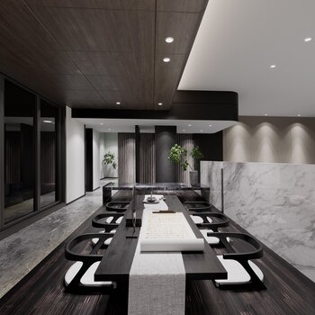 唐忠汉 新中式茶室3d模型