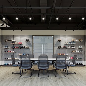 现代鞋厂样品室