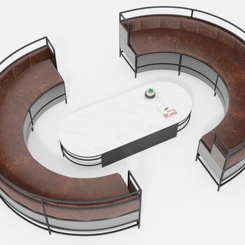现代圆形沙发3d模型