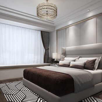 宸鹿设计 现代卧室3d模型