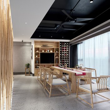 水木石设计 办公区休息区 现代新中式茶室