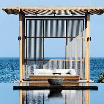 现代茶亭su模型下载