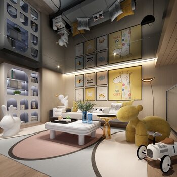 赛瑞迪普空间设计 现代儿童娱乐区3d模型