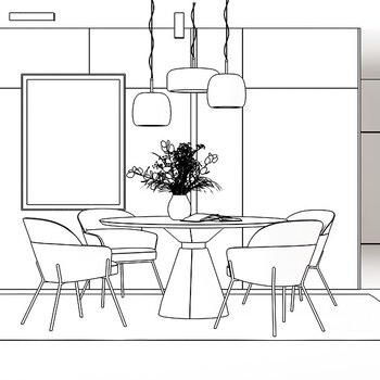 现代轻奢餐桌椅