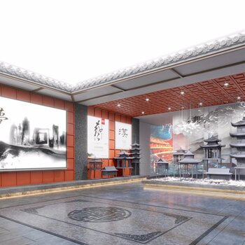 新中式建筑文化博物馆展厅