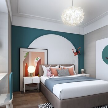 伊派设计 现代卧室3d模型