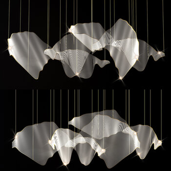 现代艺术水晶灯3d模型