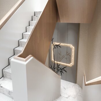 现代楼梯间3d模型