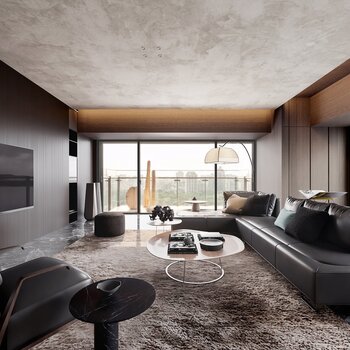 唐忠汉设计 现代客厅3d模型